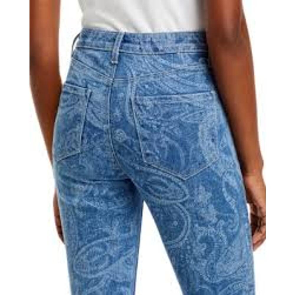 L’AGENCE Stassi High Rise Jeans Paisley Laser Sz 28 6 Baby Bootcut 31 in Inseam - Picture 11 of 12